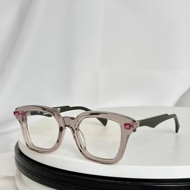 Gafas Ópticas Cuadradas Geométricas Bicolores Mint y Azul 7