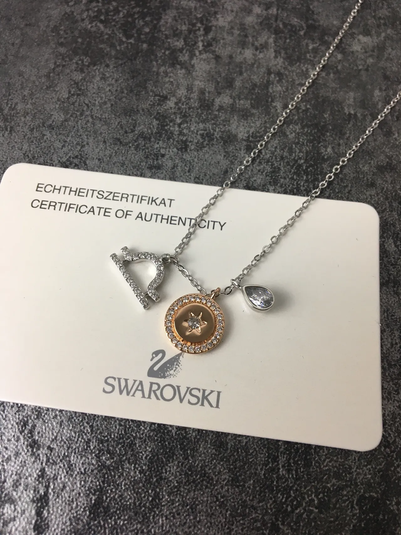 Two-Tone Pavé Star Charm Pendant Necklace 7