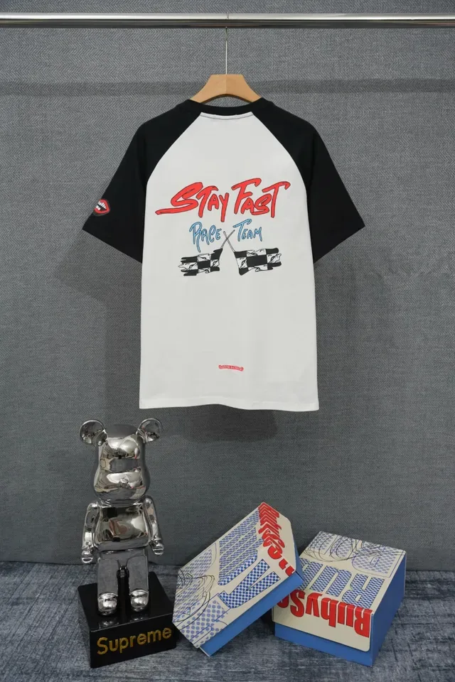 White and Black Raglan Sleeve Contrast T-Shirt 2
