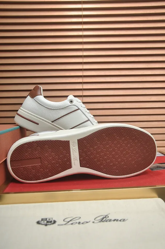 White and Brown Leather Platform Sneaker 3