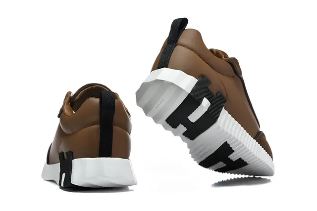 White and Orange Geometric Accent Lifestyle Sneakers 20