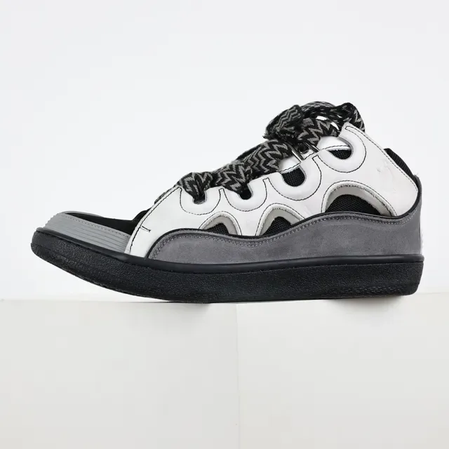 White Black Gray Platform Multi-Strap Casual Sandals 9