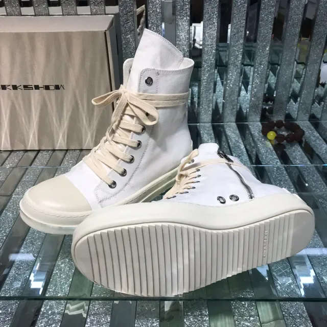 White Canvas High-Top Lace-Up Lifestyle Sneaker 2