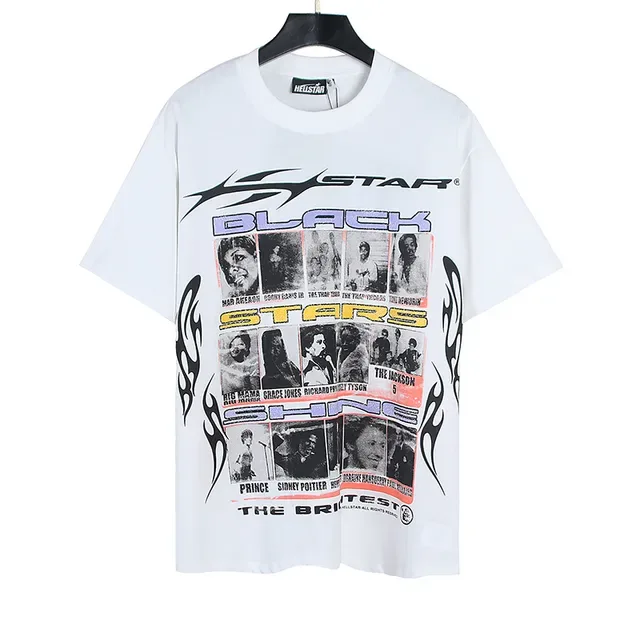 White Graphic Collage Print Oversized T-Shirt 2