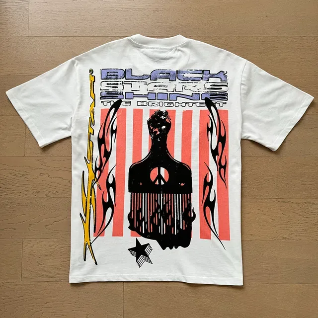 White Graphic Collage Print Oversized T-Shirt 10