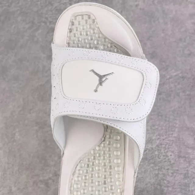 White Green Perforated Strap Mint Footbed Sandals 2