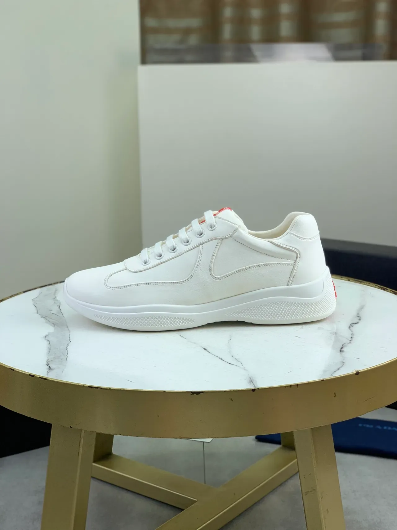 White Leather Minimalist Lifestyle Sneakers 5