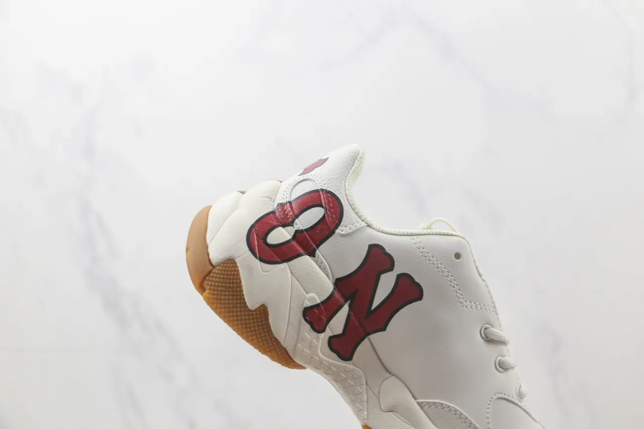 White Red Oversized Lettering Sculpted Midsole Sneakers 5