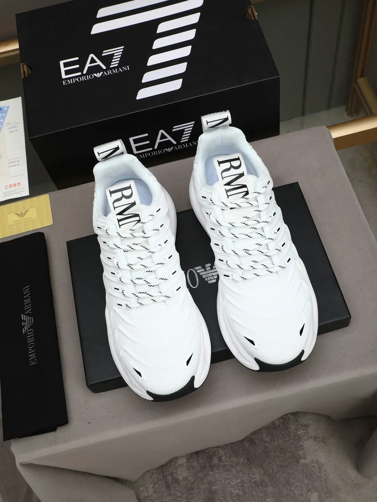 White Sculpted Midsole Mesh Sneaker 2