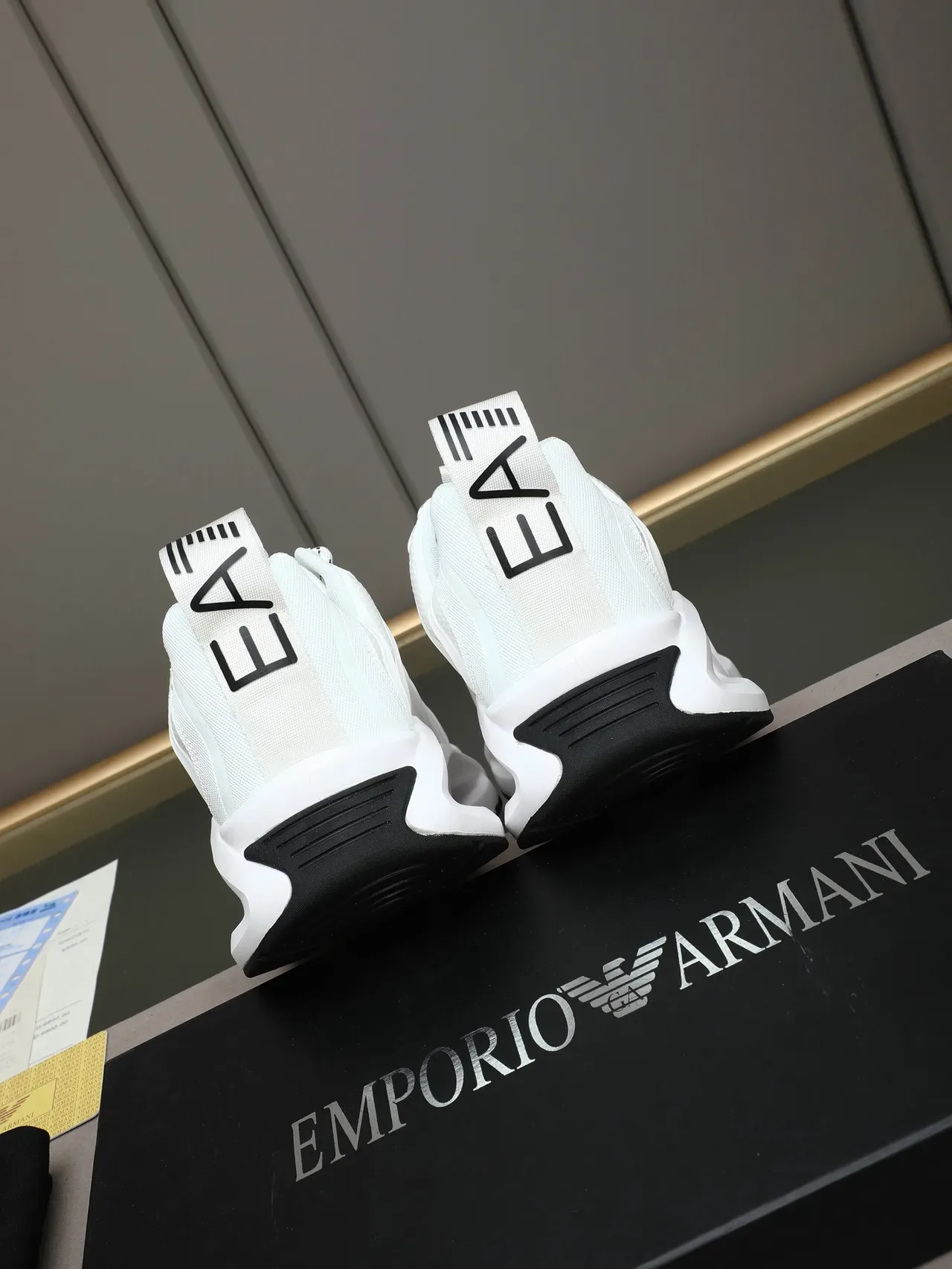 White Sculpted Midsole Mesh Sneaker 3