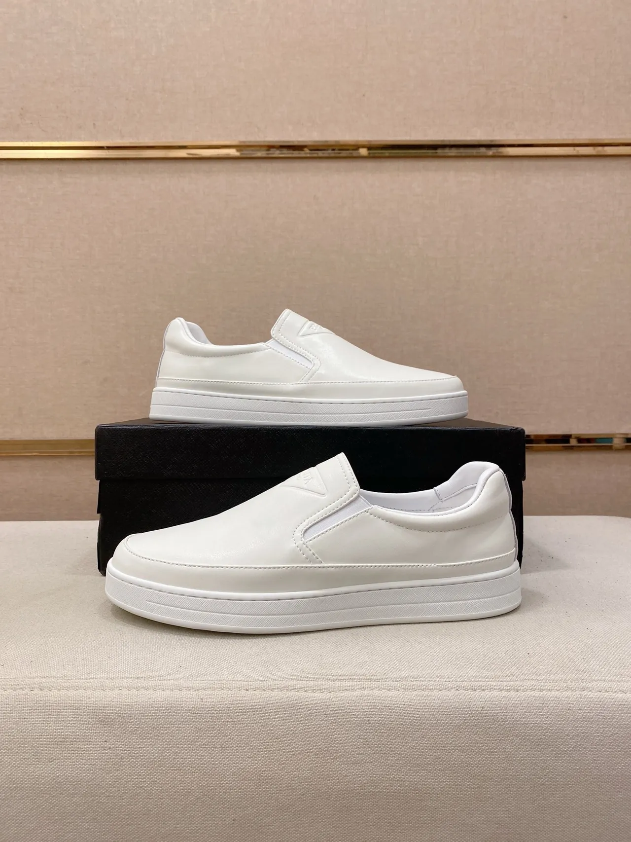 White Slip-On Clean Loafer 8
