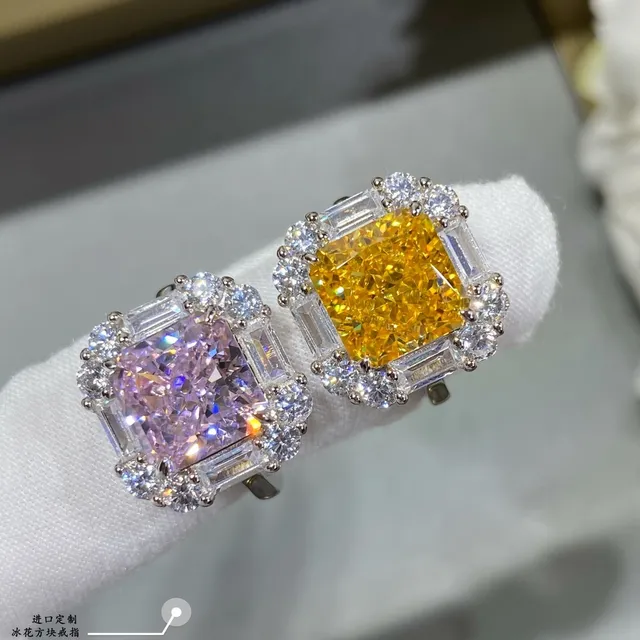 Yellow Cushion-Cut Gemstone Halo Ring 2