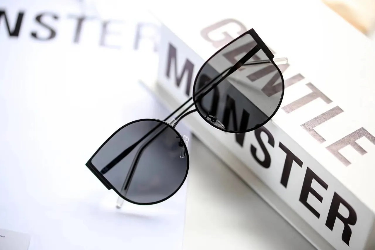 Gentle Monster Asymmetrical Cat-Eye Black Gradient Sunglasses 5