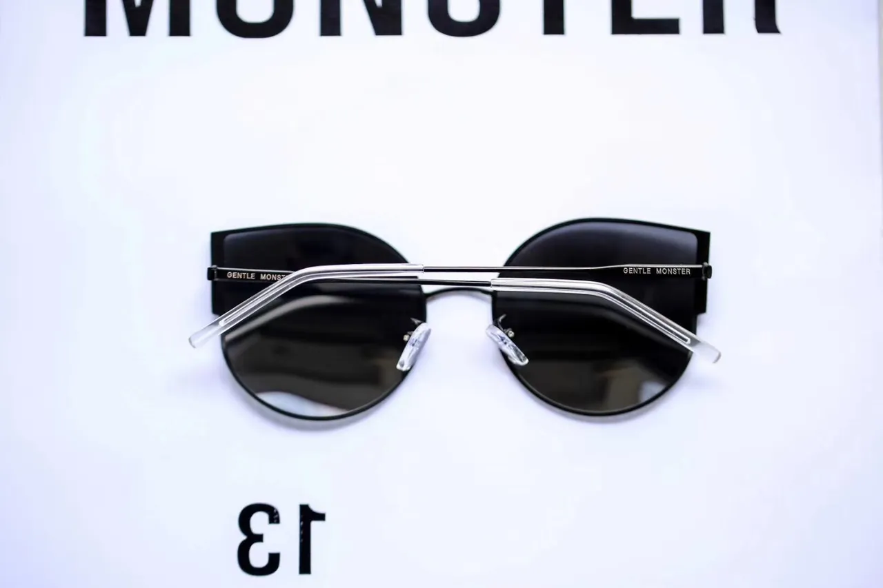 Gentle Monster Asymmetrical Cat-Eye Black Gradient Sunglasses 8