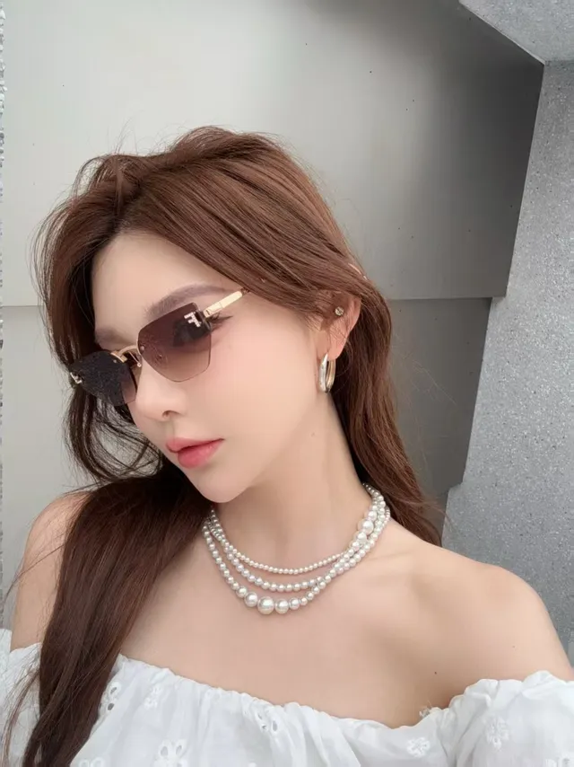 Gentle Monster F-Series Rimless Angular Gradient Brown Sunglasses 4