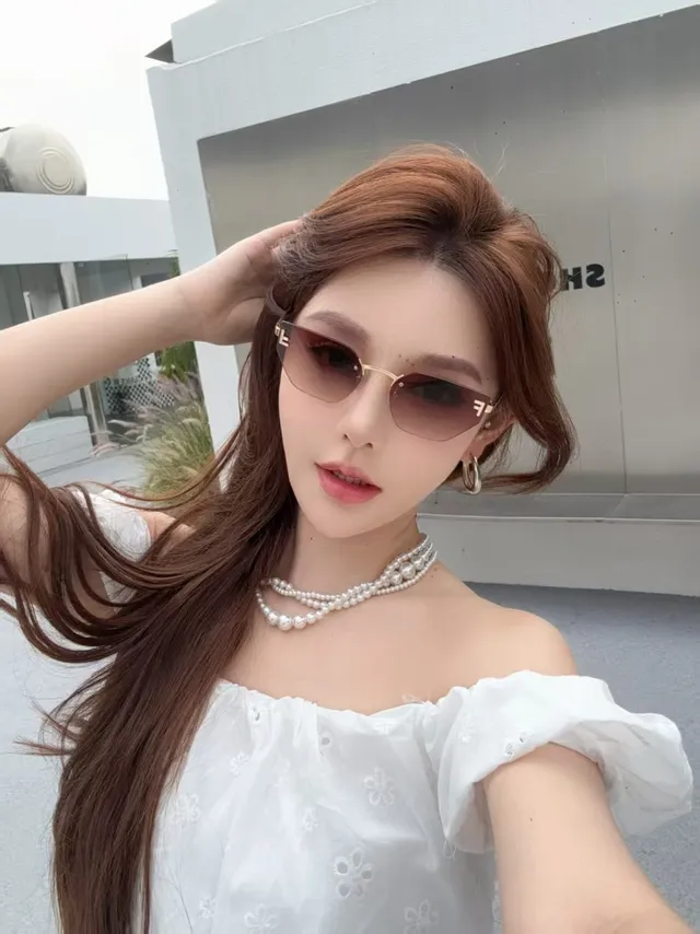 Gentle Monster F-Series Rimless Angular Gradient Brown Sunglasses 7