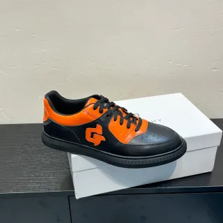 Givenchy City Sport Black and Orange Leather Lifestyle Sneakers