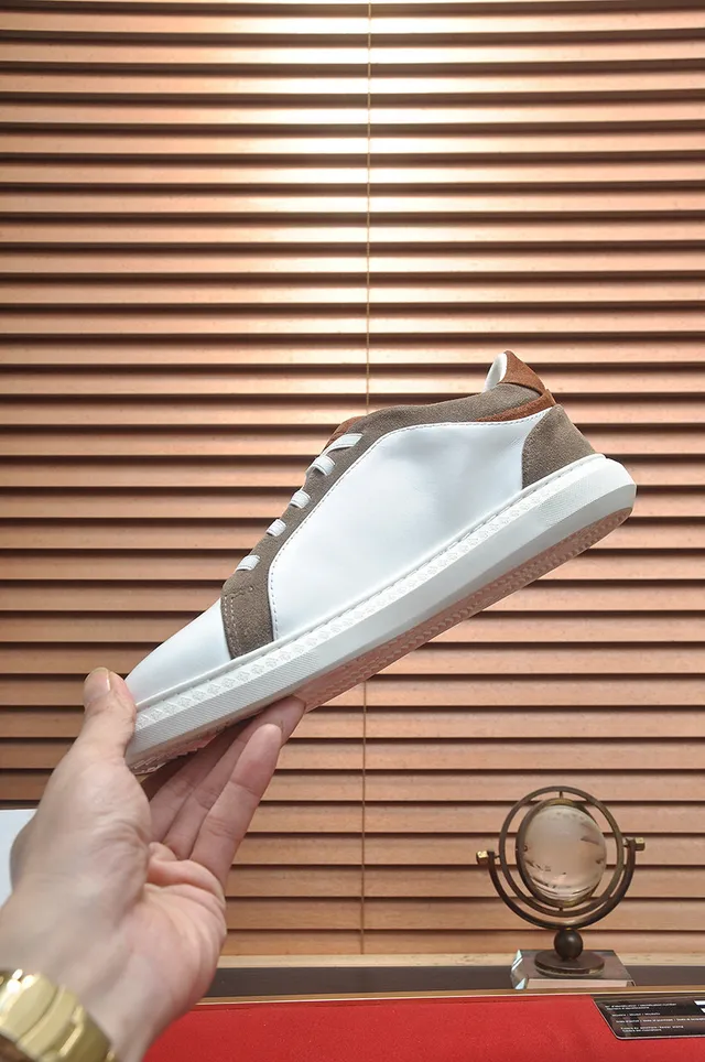Givenchy Sneakers Style de vie Blanc Marron Low-Top Color-Blocked 6