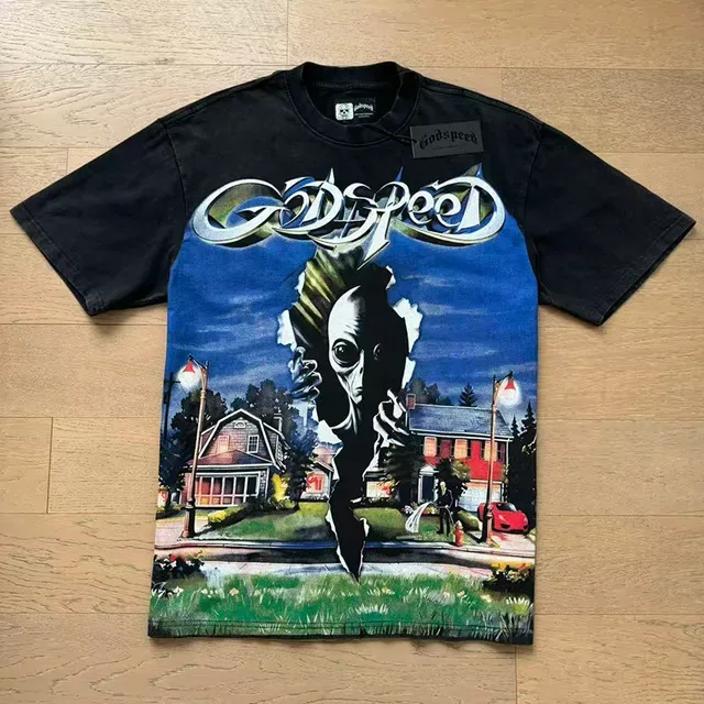Godspeed Graphic-Print Alien Suburbia T-Shirt 2