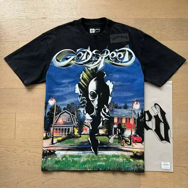 Godspeed Graphic-Print Alien Suburbia T-Shirt 3