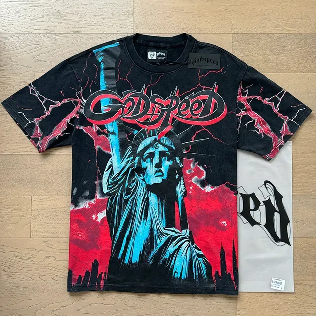 Godspeed Out of Many One Graphic Print Oversized T-Shirt 7