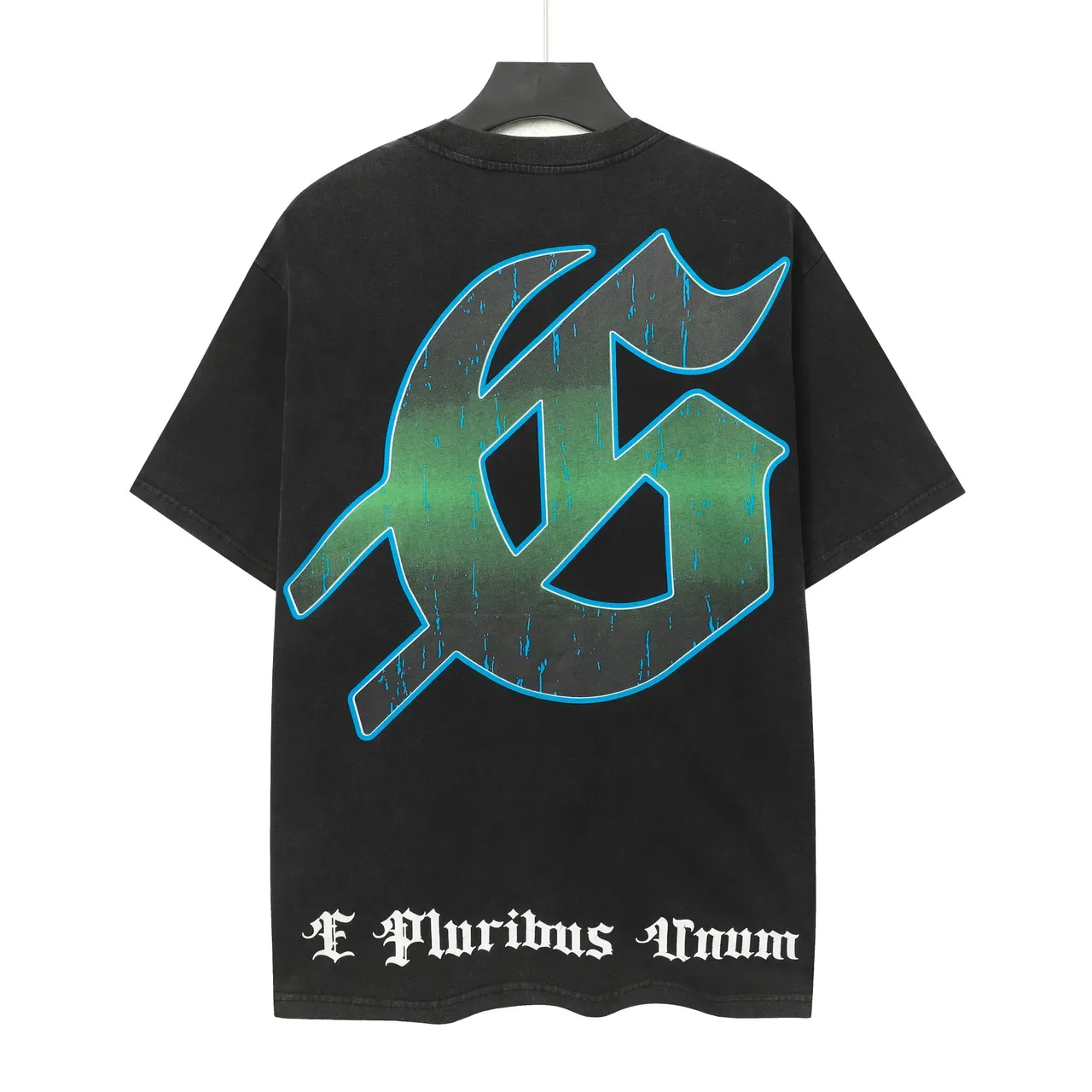 Godspeed Oversized Distressed Graphic Print Black T-Shirt 3