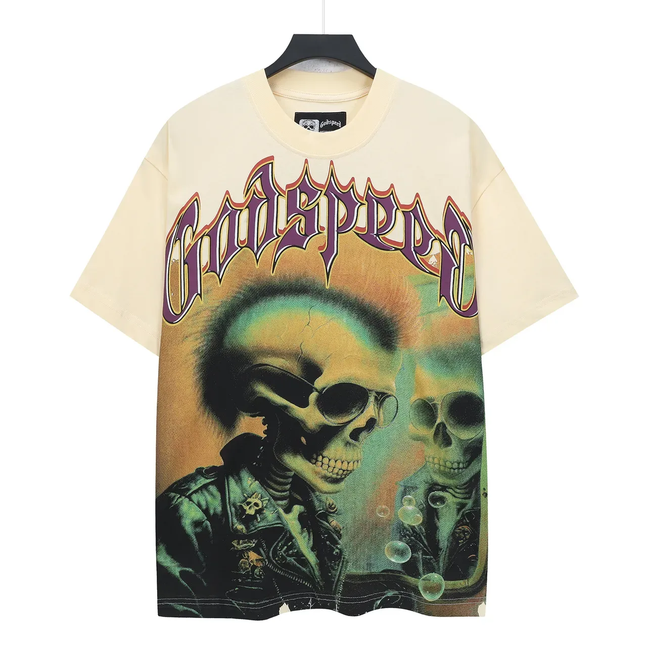 Godspeed Oversized Double-Sided Skull Graphic T-Shirt 2