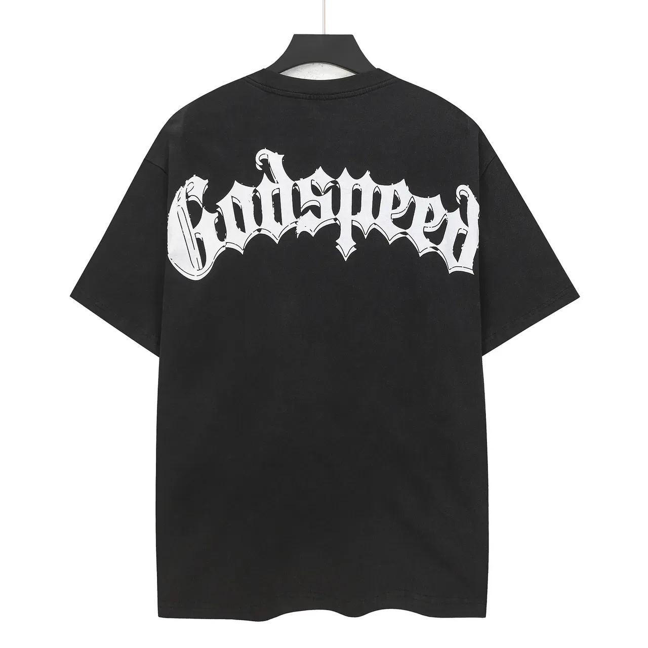 Godspeed Oversized Graphic Print Black T-Shirt 3