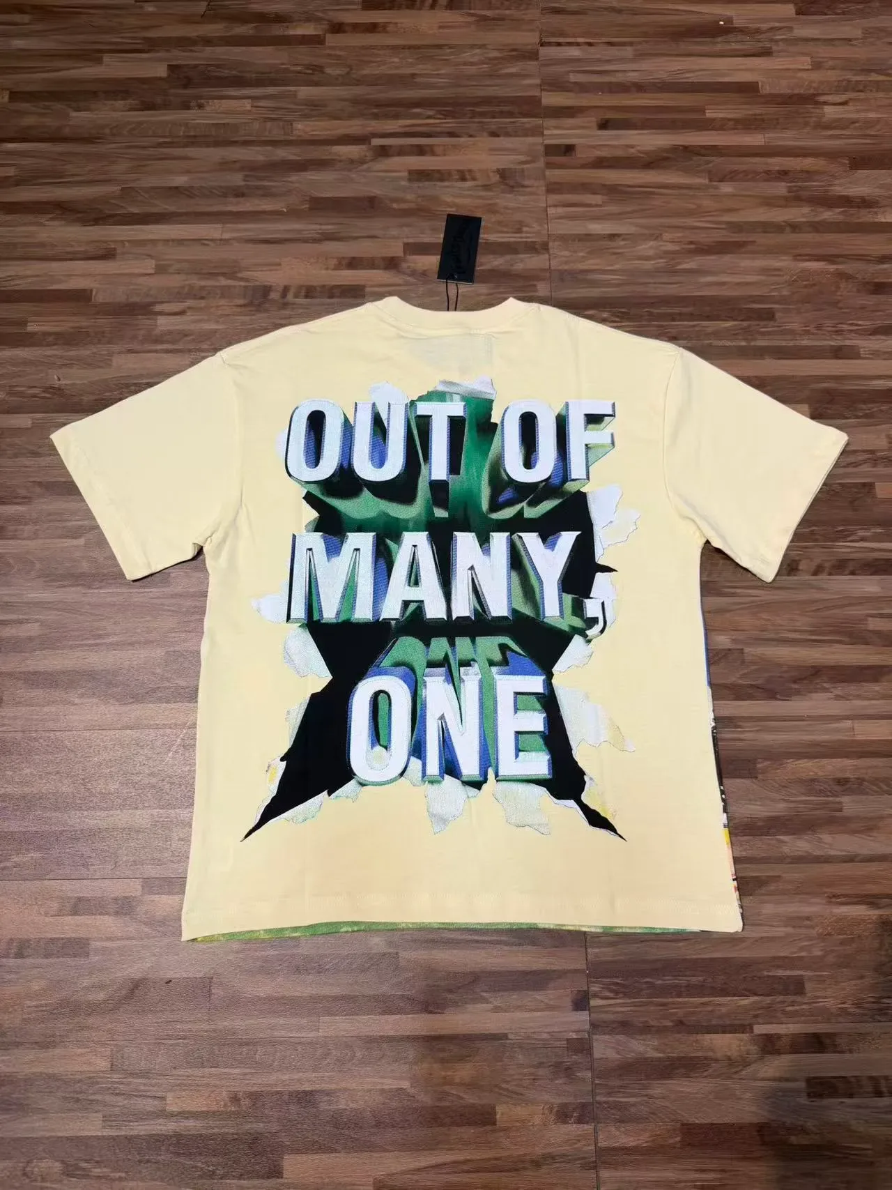 Godspeed Oversized Graphic Print Pale Yellow T-Shirt 3