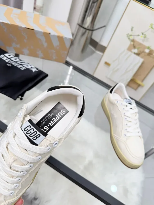 Golden Goose Ball Star Off-White Canvas Lifestyle Sneakers 3