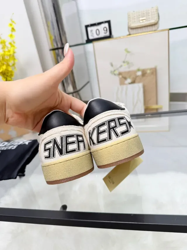 Golden Goose Ball Star Off-White Canvas Lifestyle Sneakers 4