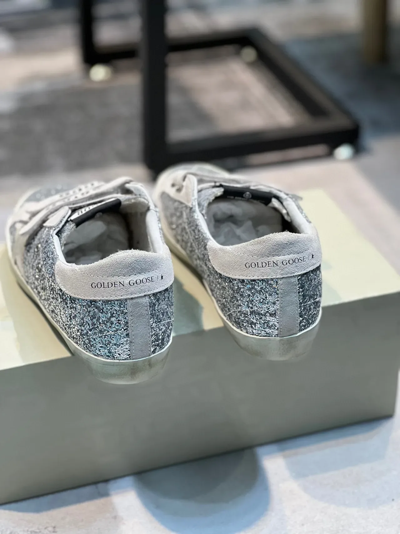 Golden Goose Super-Star Silver Glitter Lifestyle Sneakers 2