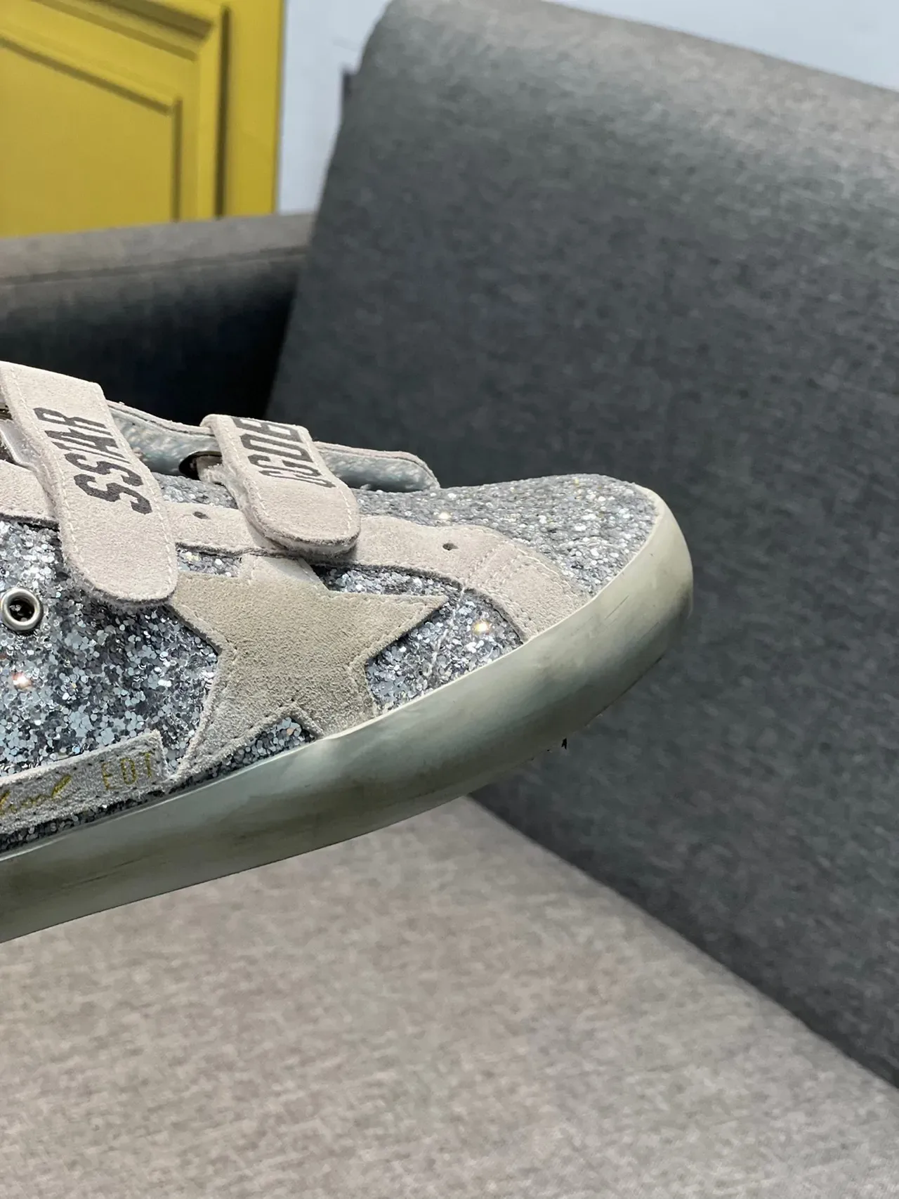 Golden Goose Super-Star Silver Glitter Lifestyle Sneakers 3