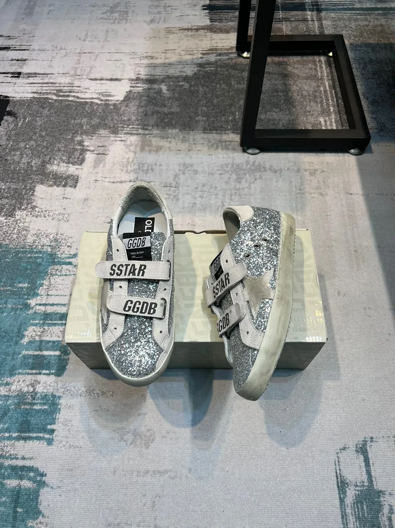 Golden Goose Super-Star Silver Glitter Lifestyle Sneakers 4