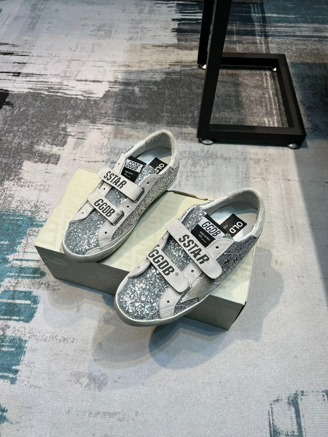 Golden Goose Super-Star Silver Glitter Lifestyle Sneakers 5