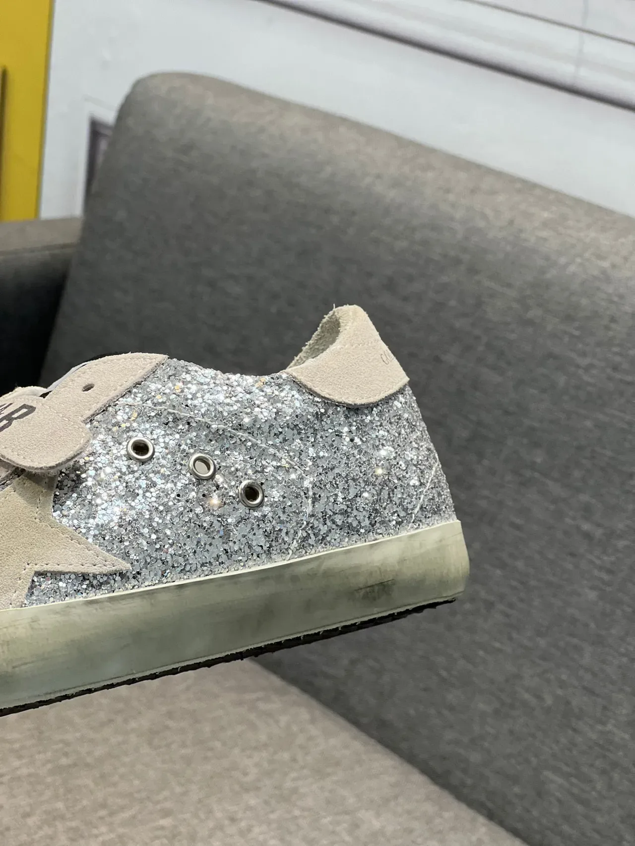 Golden Goose Super-Star Silver Glitter Lifestyle Sneakers 8