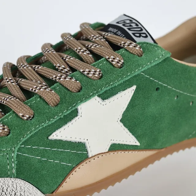 Golden Goose Superstar حذاء رياضي سويدي أخضر نجم لايف ستايل 6