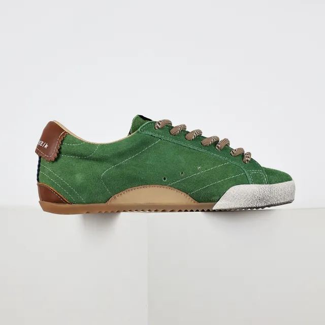 Golden Goose Superstar حذاء رياضي سويدي أخضر نجم لايف ستايل 7