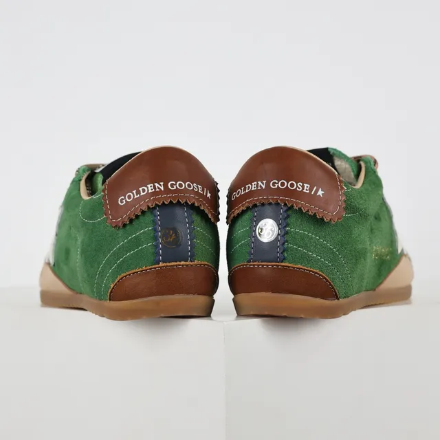 Golden Goose Superstar حذاء رياضي سويدي أخضر نجم لايف ستايل 8
