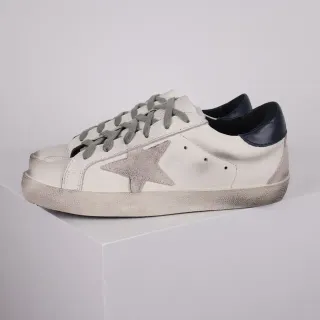 Golden Goose Superstar Off-White Distressed Leather Lifestyle Sneakers