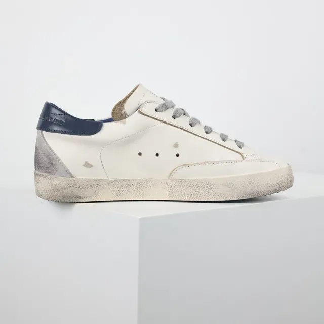Golden Goose Superstar blanc marine usé cupsole métallique étoile patch style de vie sneakers 7