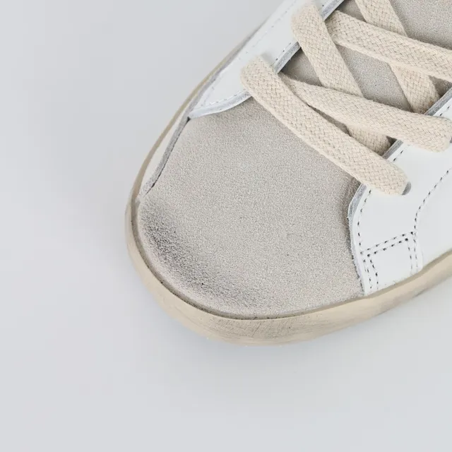 Golden Goose Superstar Branco Prata Desgastado Solado de borracha Brilhante Etiqueta de calcanhar Tênis lifestyle 5