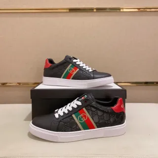 Gucci Ace Embossed GG Monogram Black Lifestyle Sneakers
