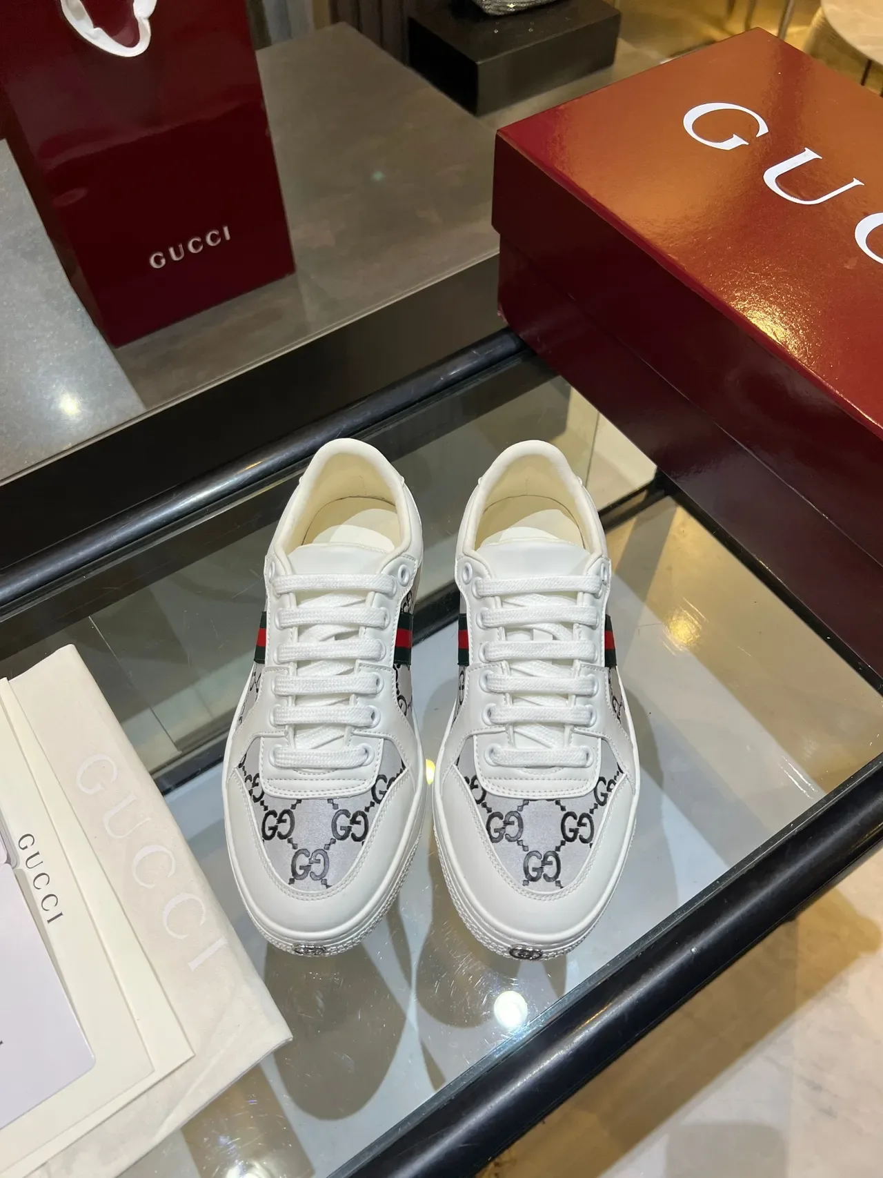 Gucci Ace GG Monogram Web Stripe Lifestyle Sneakers 2