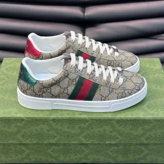 Gucci Ace GG Supreme Beige Green Red Web Lifestyle Sneakers