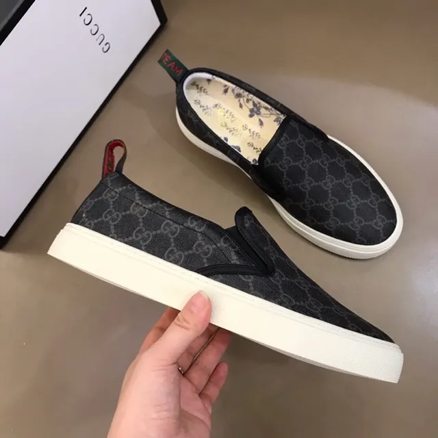Gucci Ace Loafer Noir GG Monogram Toile Slip-On Loafer 4