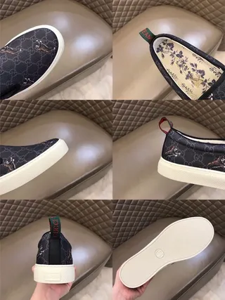 Gucci Ace Loafer Noir GG Monogram Toile Slip-On Loafer 7