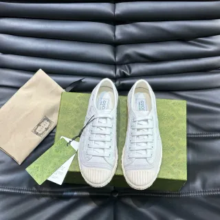 Gucci Ace White Canvas Low-Top Lifestyle Sneakers