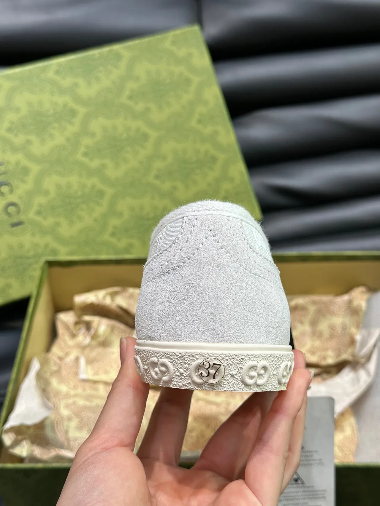 Gucci Ace White Canvas Low-Top Lifestyle Sneakers 4