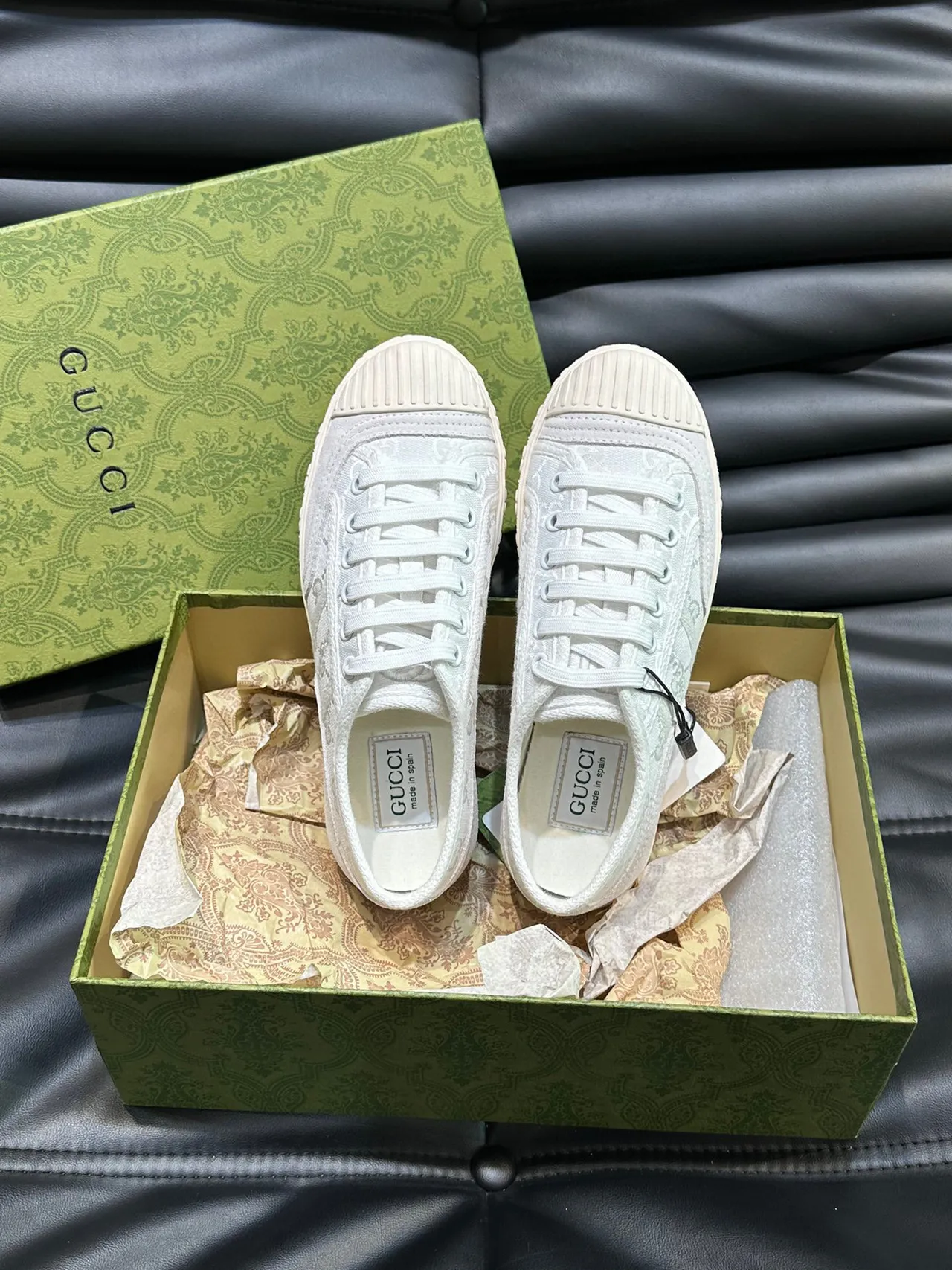 Gucci Ace White Canvas Low-Top Lifestyle Sneakers 7